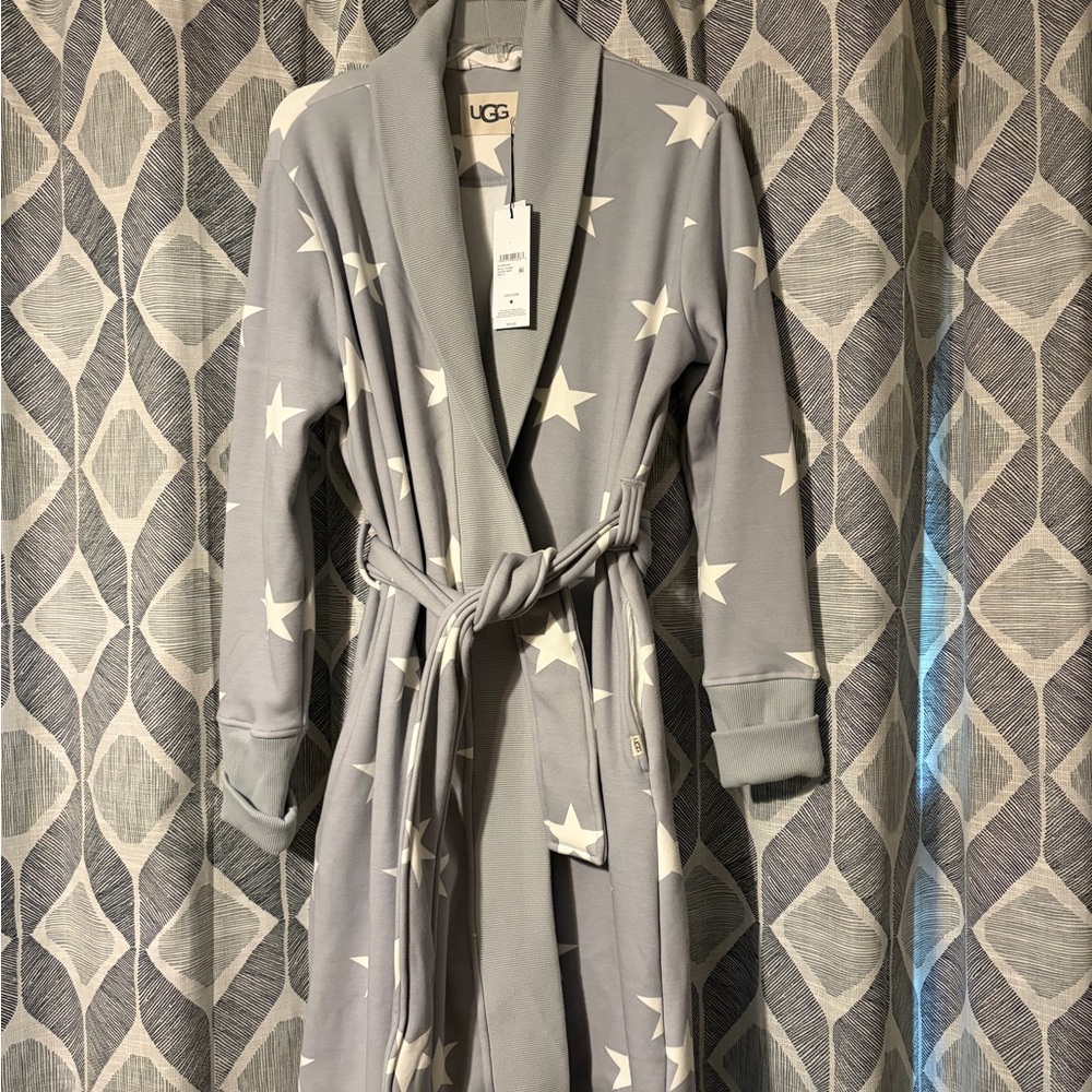 UGG Women's Light Gray Star Print Robe